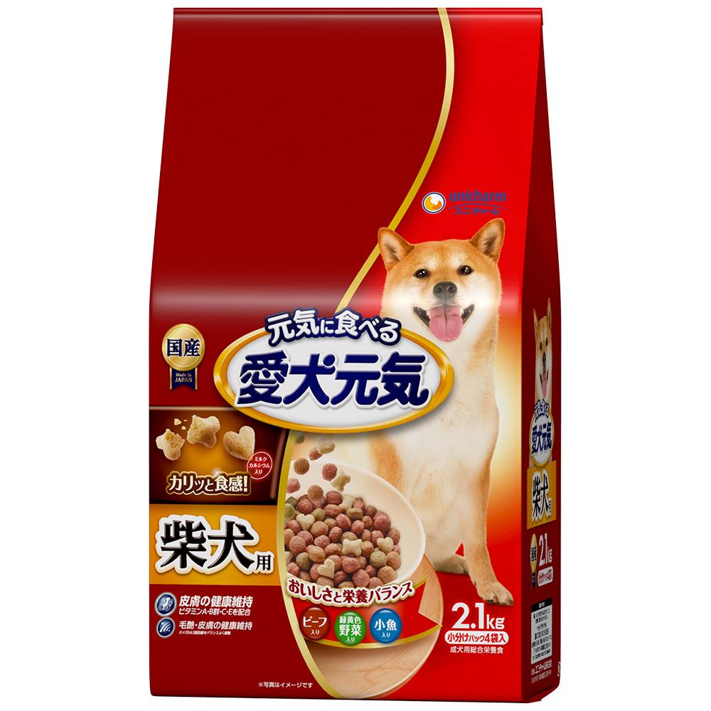愛犬元気 柴犬用ビーフ･緑黄色野菜･小魚入り 2.1kg