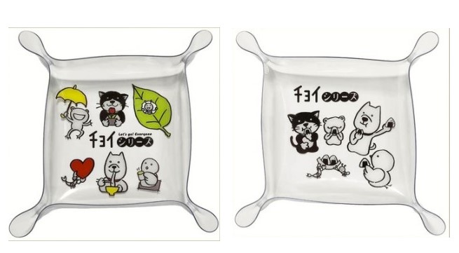 チョイ携帯皿 お茶柄・おにぎり柄