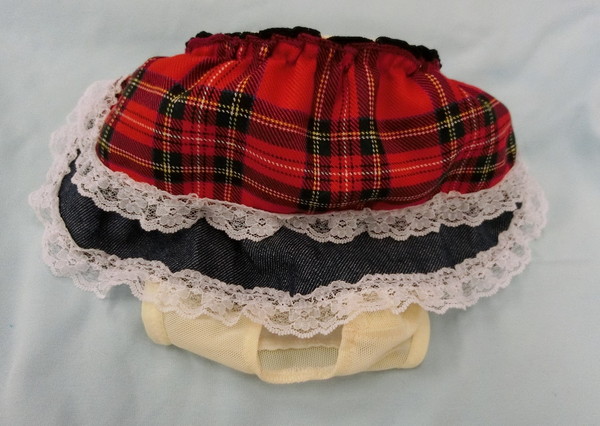 マナーパンツ チェックレッド女子