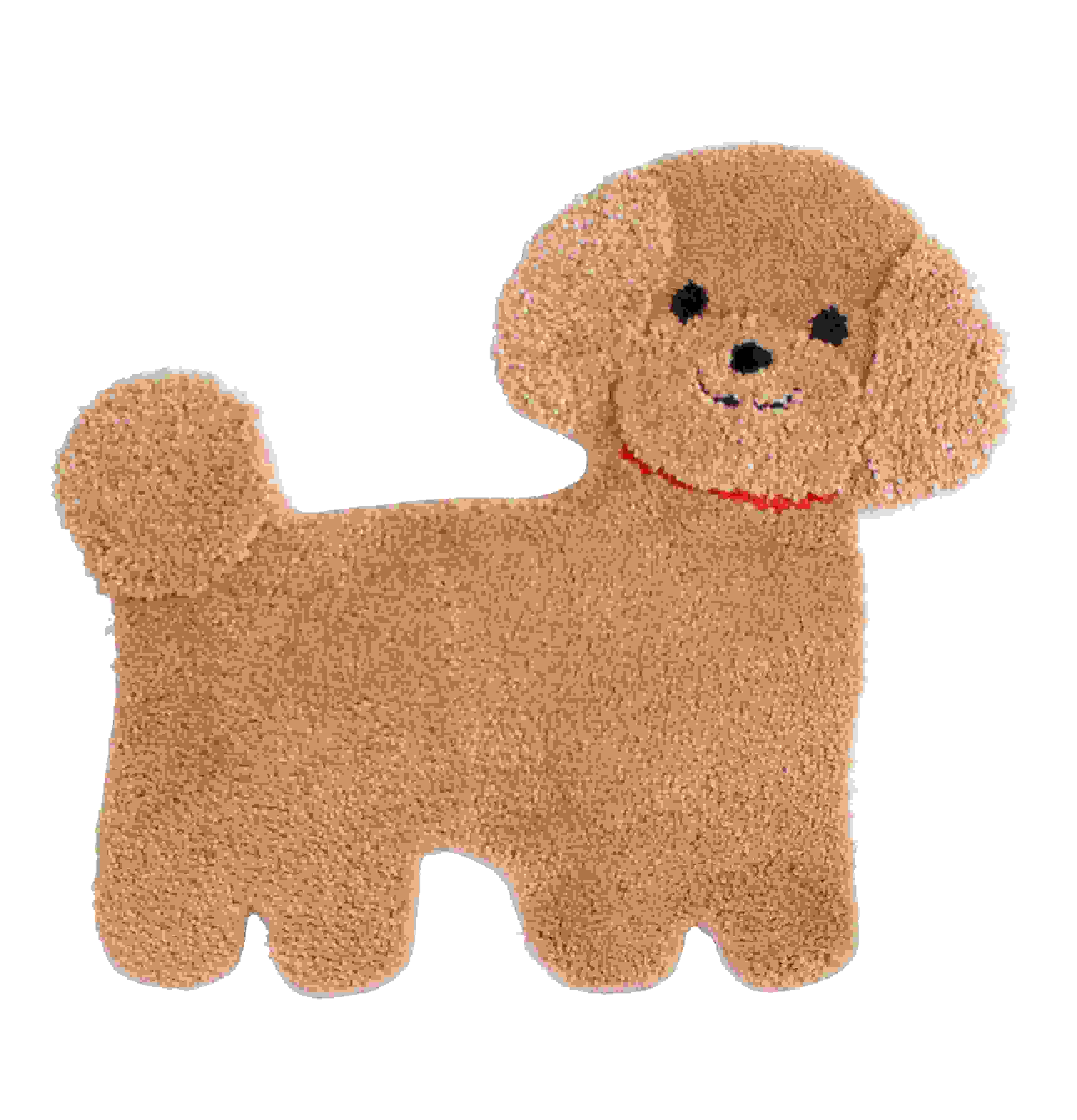 ルックス ファンディットアニマル　プードル　洗えるマット 約50×54㎝　ブラウン