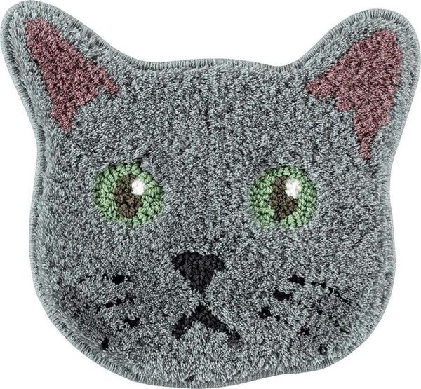 ネコカオ マット ブルー