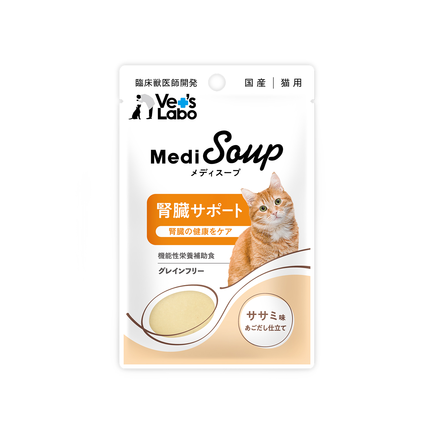 ＭｅｄｉＳｏｕｐ　猫用　腎臓サポート　ササミ味あごだし仕立て４０ｇ