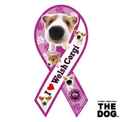THE DOG リボンマグネット ウェルシュ・コーギー