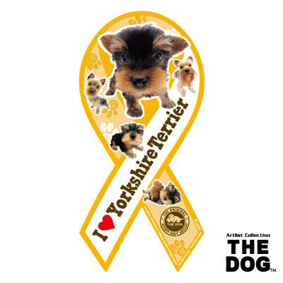 THE DOG リボンマグネット ヨークシャー・テリア