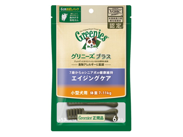 グリニーズプラス エイジングケア 小型犬用 体重7～11kg 6本入り
