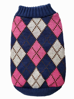 セーター アーガイル コン 各サイズ（SS）