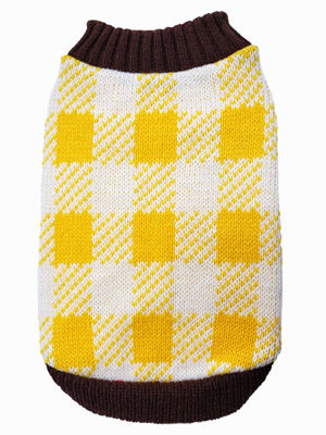 セーター チェック イエロー 各サイズ（SS）