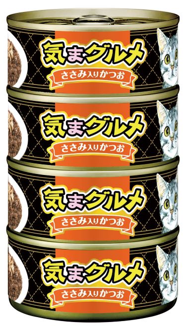 気まグルメ4P ささみ入り かつお 155g×4P