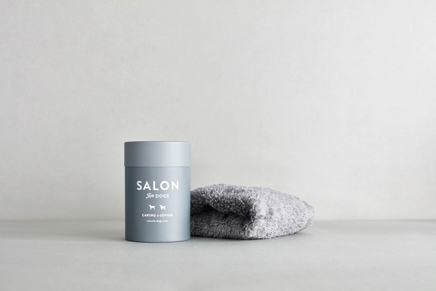 サロンフォードッグス優しいタオル グレー