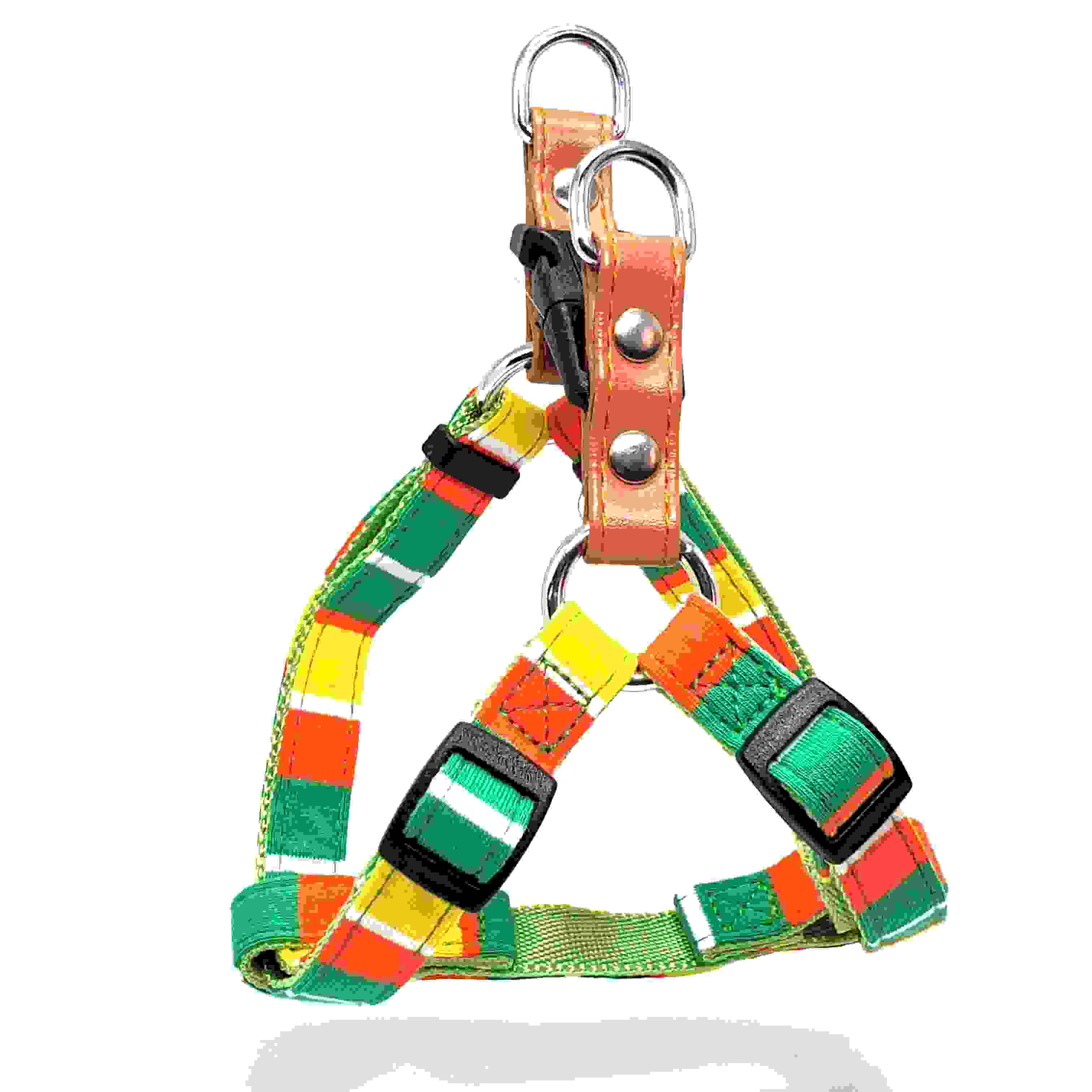 LEADOG パステルボーダーカンタンハーネス S　グリーン