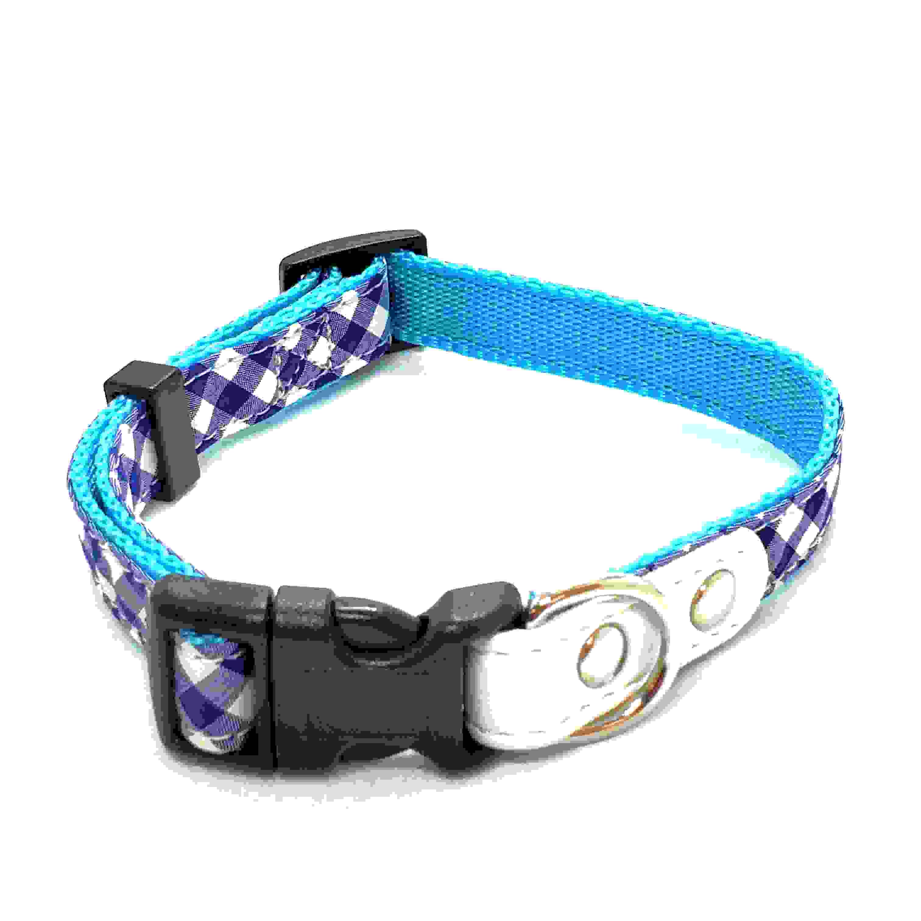 LEADOG NEWギンガムチェックワンタッチカラー M　ブルー