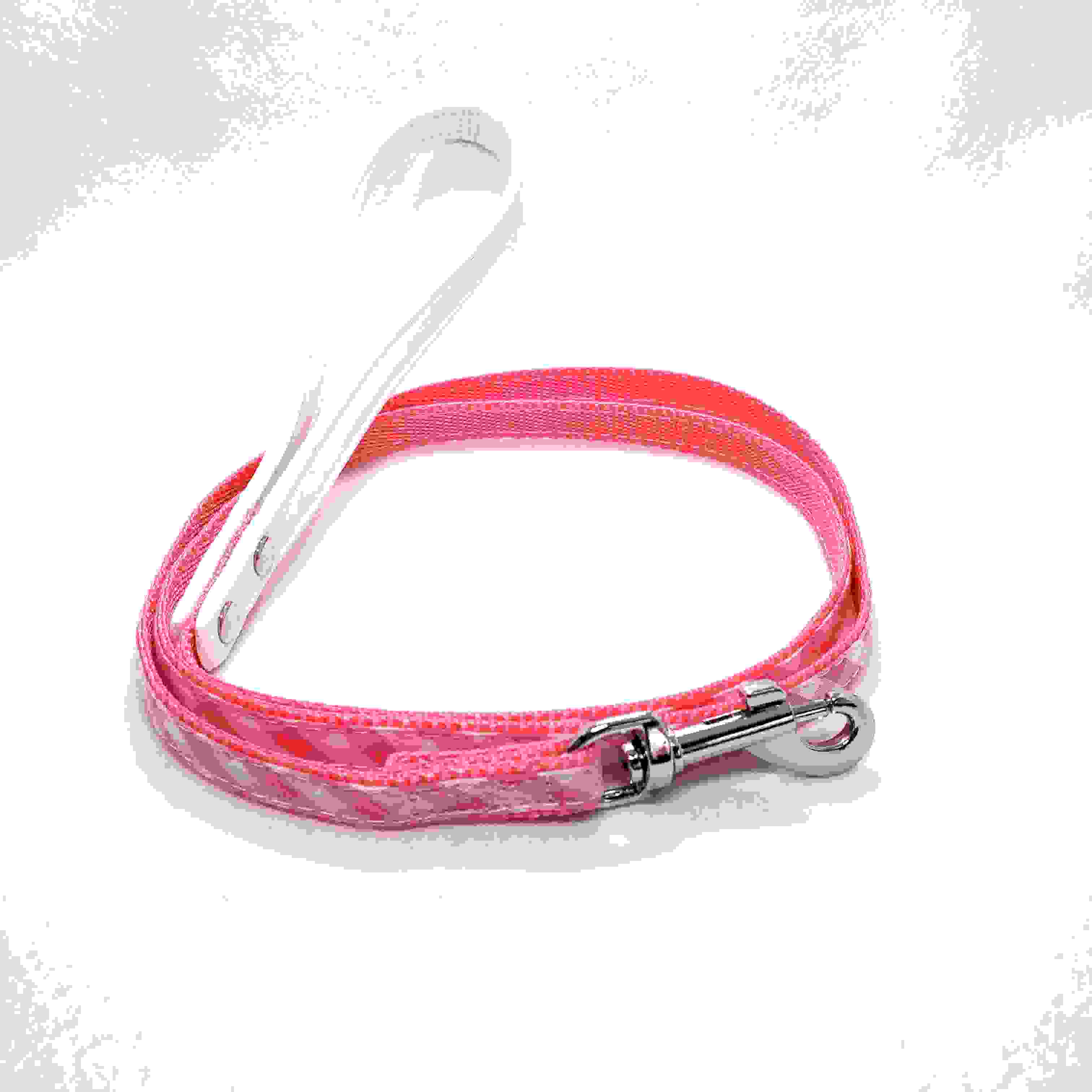 LEADOG NEWギンガムチェックリード S　ピンク