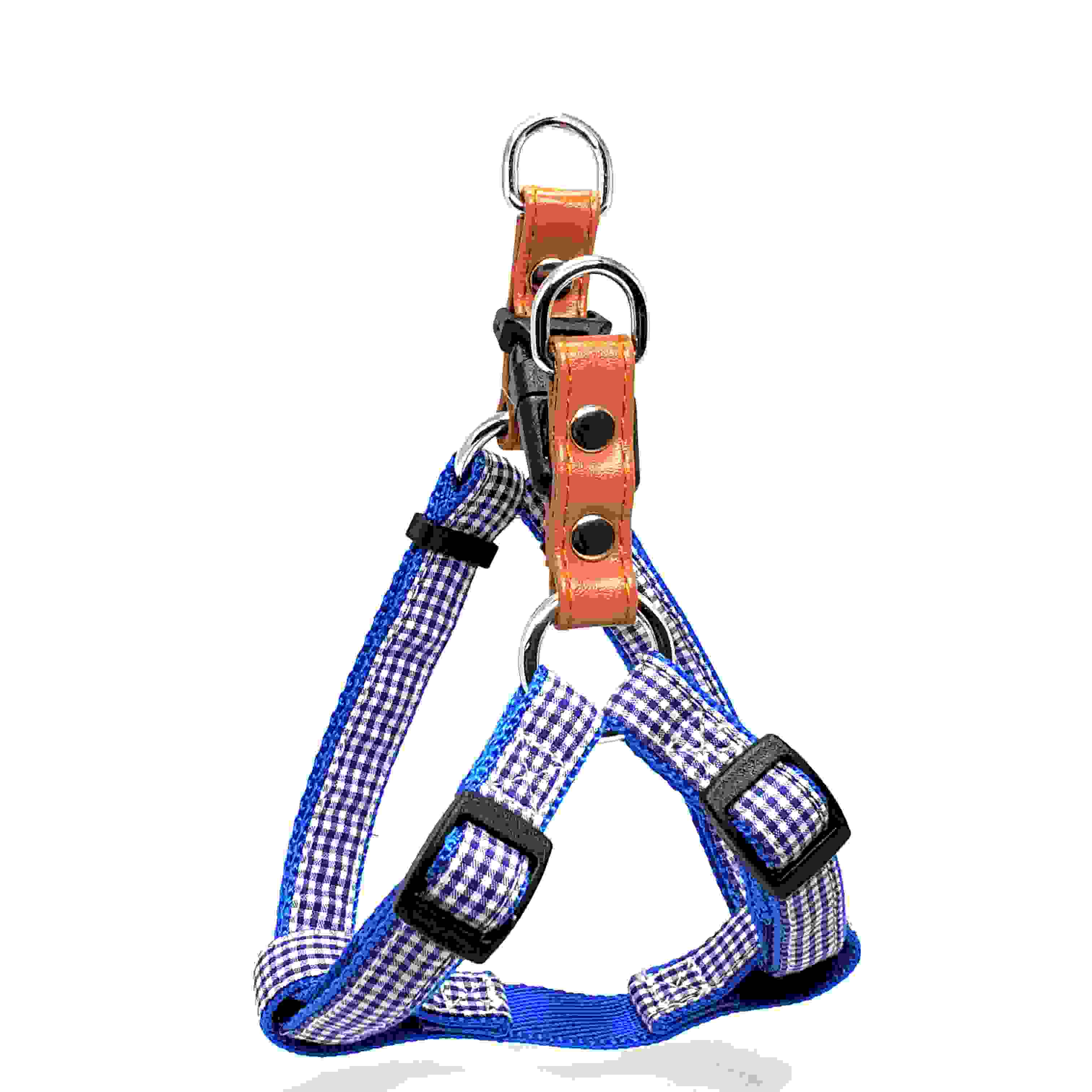 LEADOG プチギンガムカンタンハーネス S　ブルー