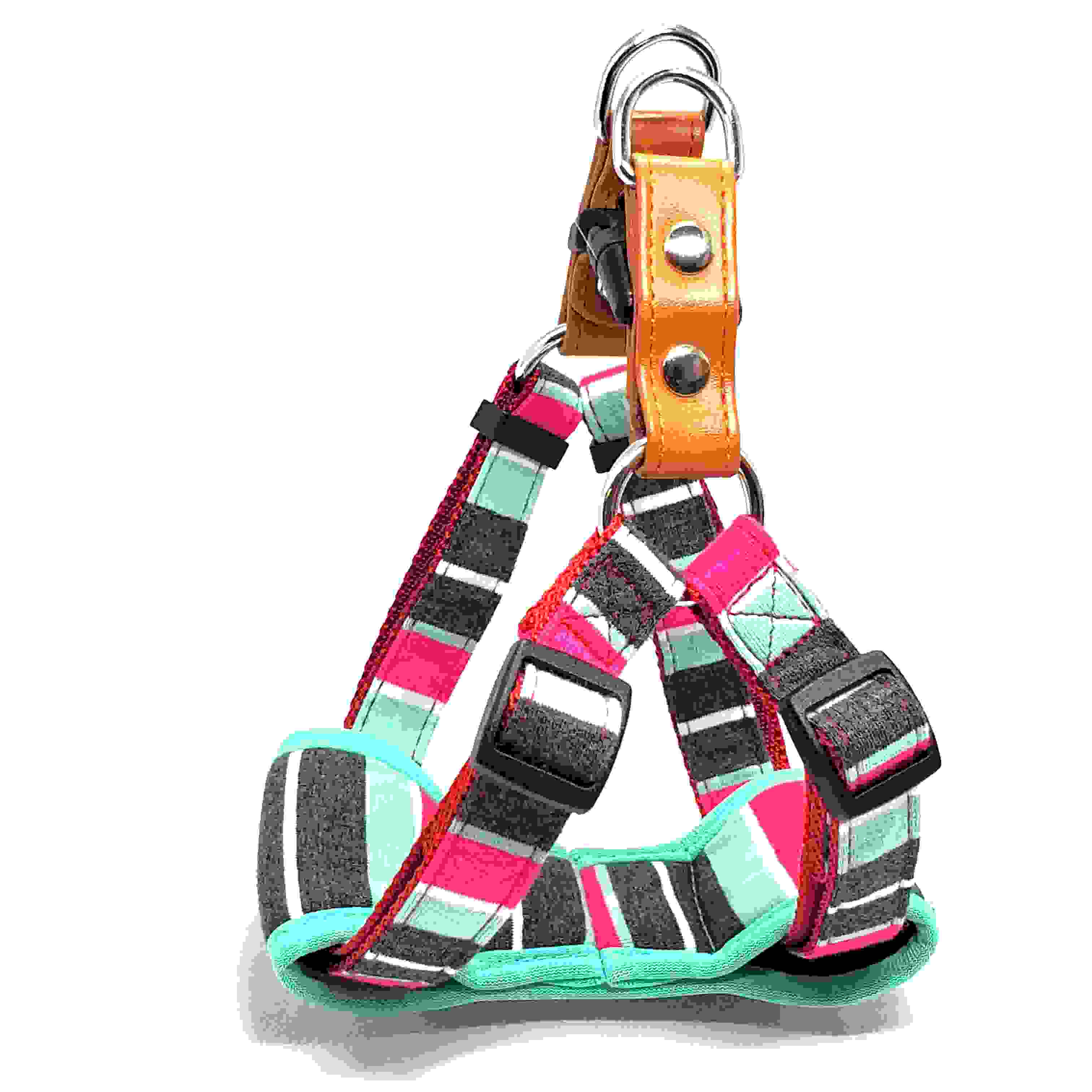 LEADOG パステルボーダーカンタンソフトハーネス L　ミント