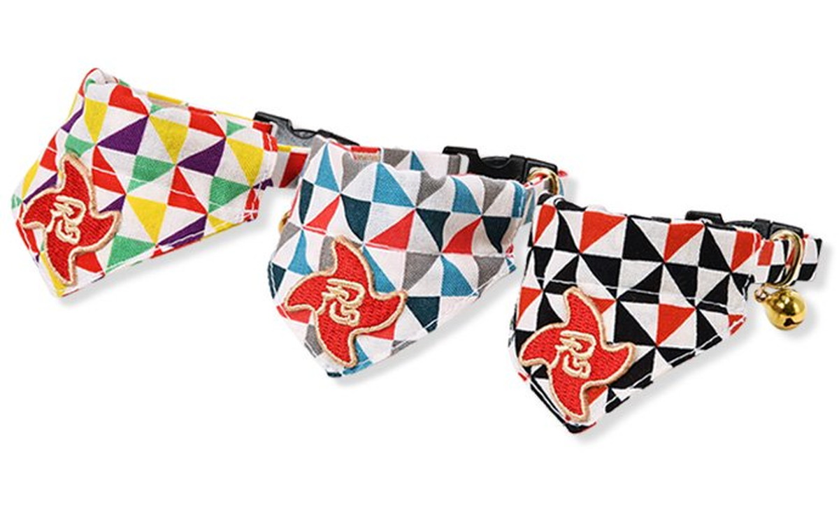 Cat Amo.k バンダナ 忍忍 S/M イエロー/ブルー/ブラック （ S イエロー ）