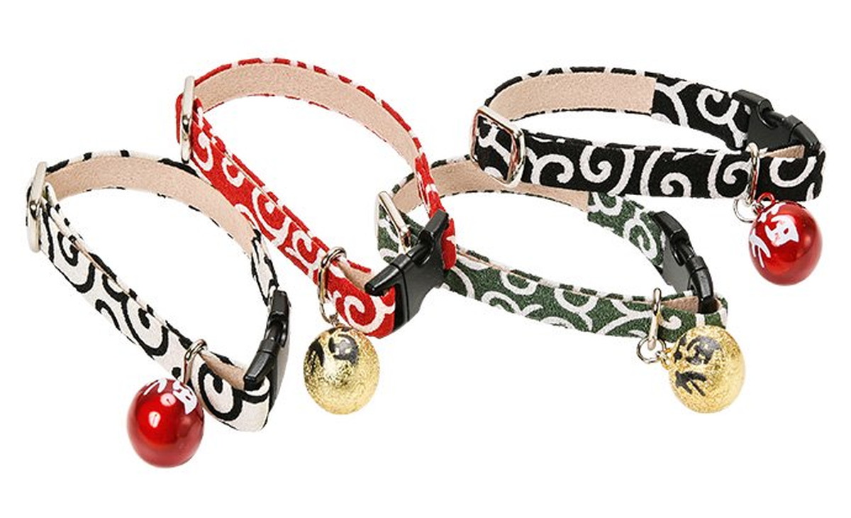 Cat Amo.k カラー J - 唐草 S/M レッド/グリーン/ホワイト/ブラック （ S レッド ）