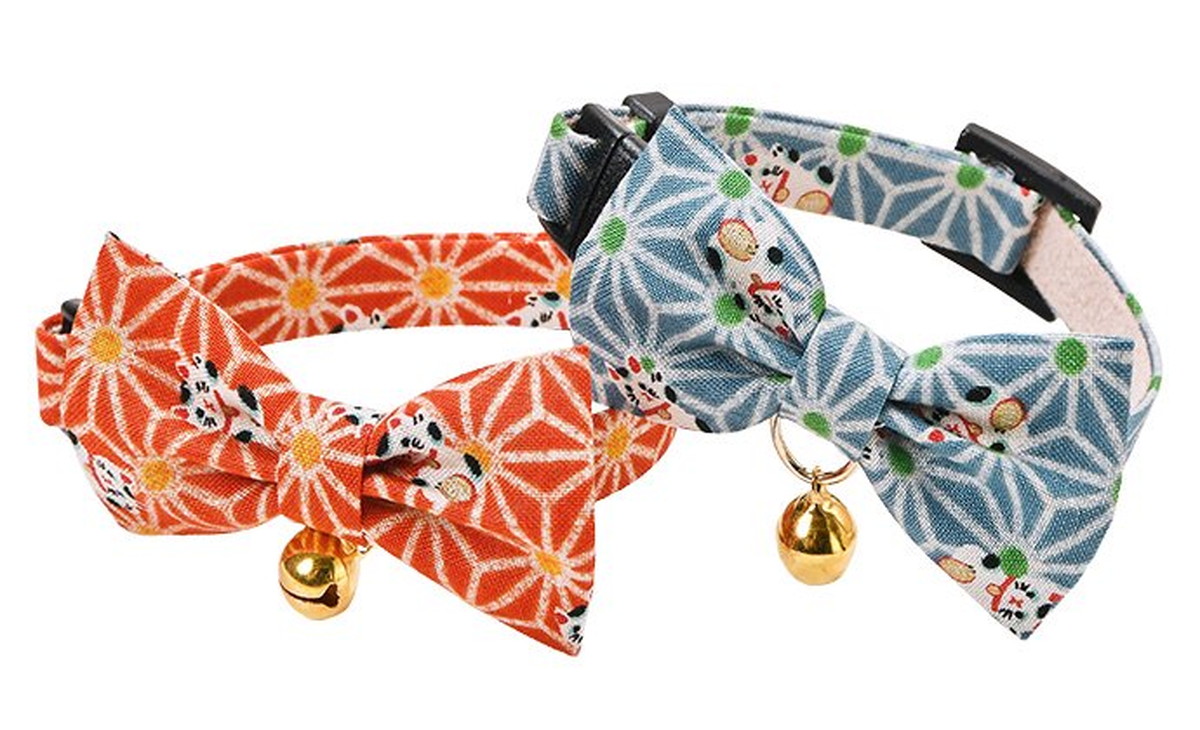 Cat Amo.k カラー 招き猫柄 S/M レッド/ブルー （ S レッド ）