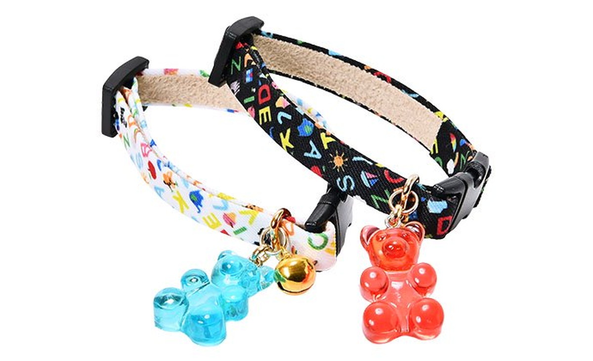 Cat Amo.k カラー レター ベア S/M ホワイト/ブラック （ S ホワイト ）