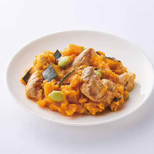 お野菜たっぷりシリーズお惣菜　豚肉とかぼちゃのソテー