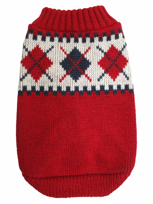 セーター ダイヤ アカ 各サイズ（SS）