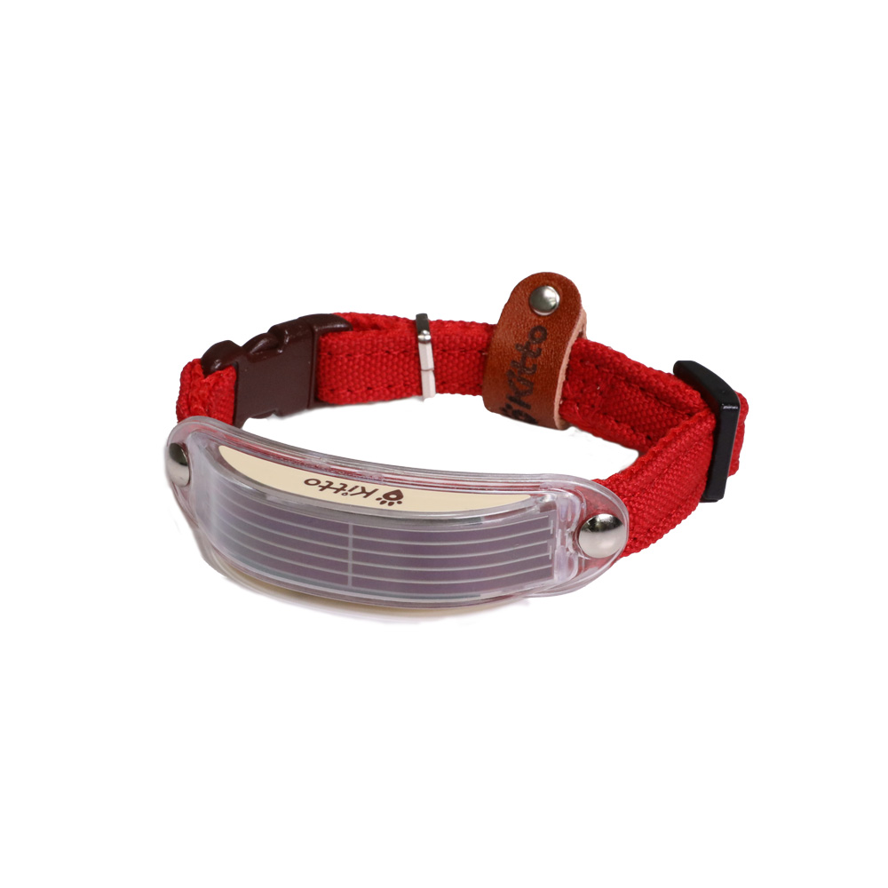 Kitto 猫用首輪 鈴付赤（紅緋） S