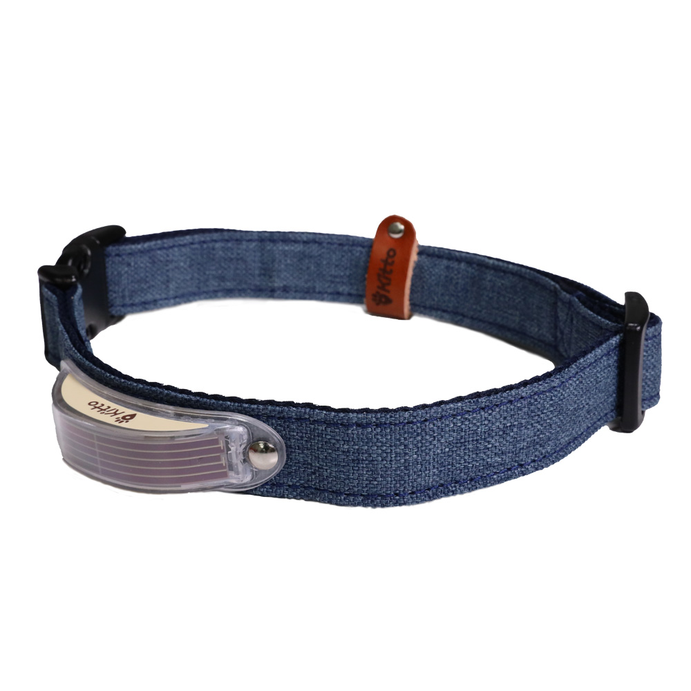 Kitto 犬用首輪 デニム（ライトデニム） L
