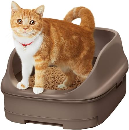 ニャンとも清潔トイレ　オープンタイプ　ブラウン