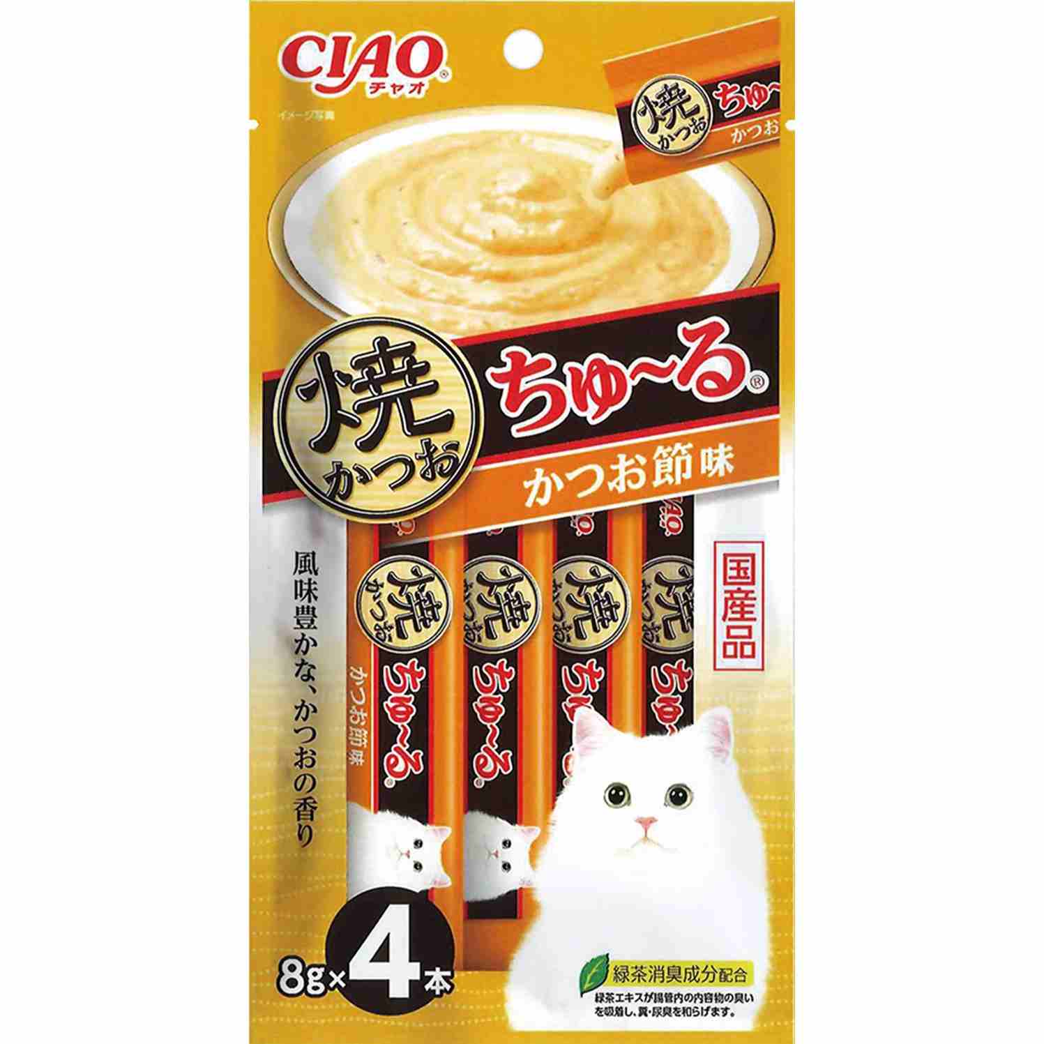 焼かつおちゅーる CIAO　焼かつおちゅーる　かつお節味 8g×4P