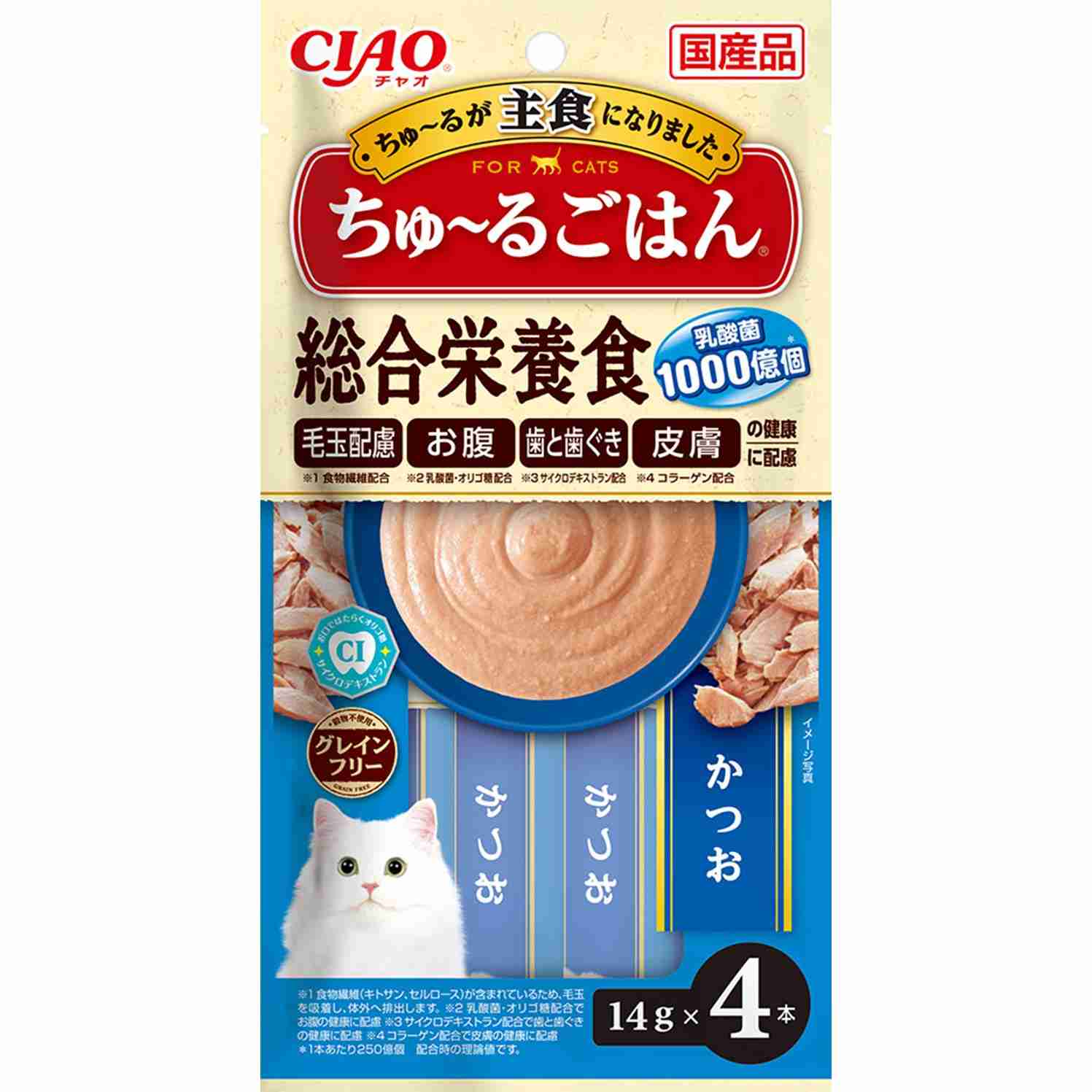 ちゅーるごはん CIAO　ちゅーるごはん　かつお 14g×4P