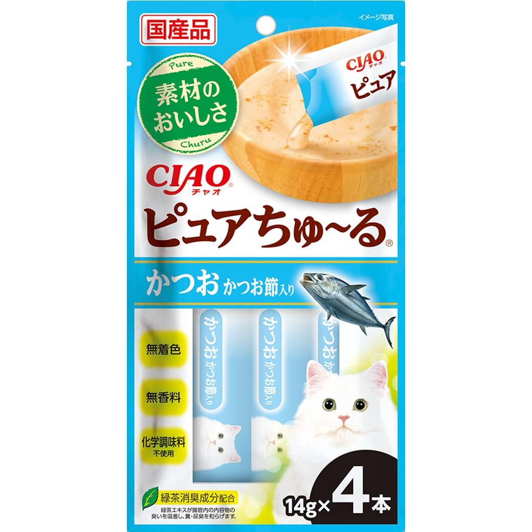 CIAO　ピュアちゅーる　かつお　かつお節入り 14g×4P