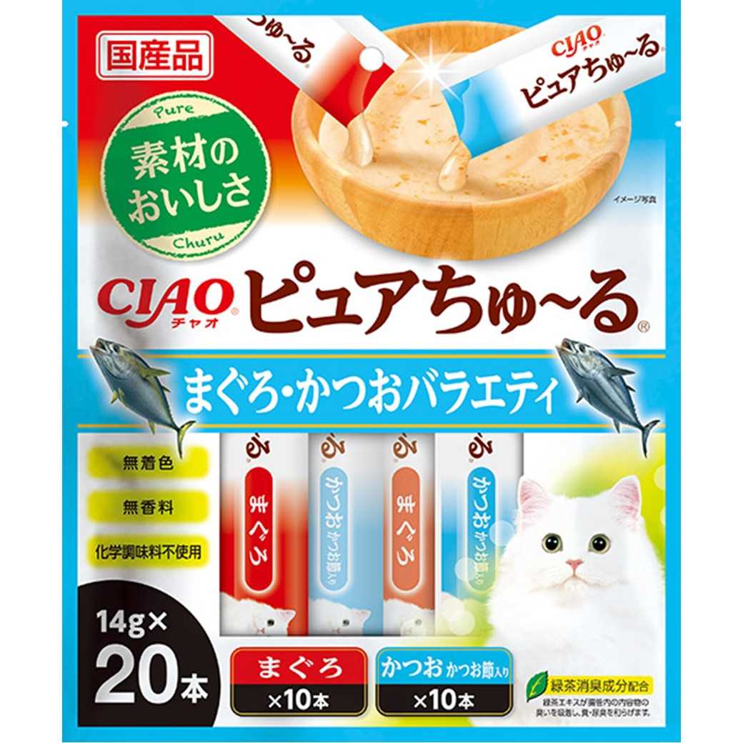 CIAO　ピュアちゅーる　まぐろ・かつおバラエティ 14g×20P
