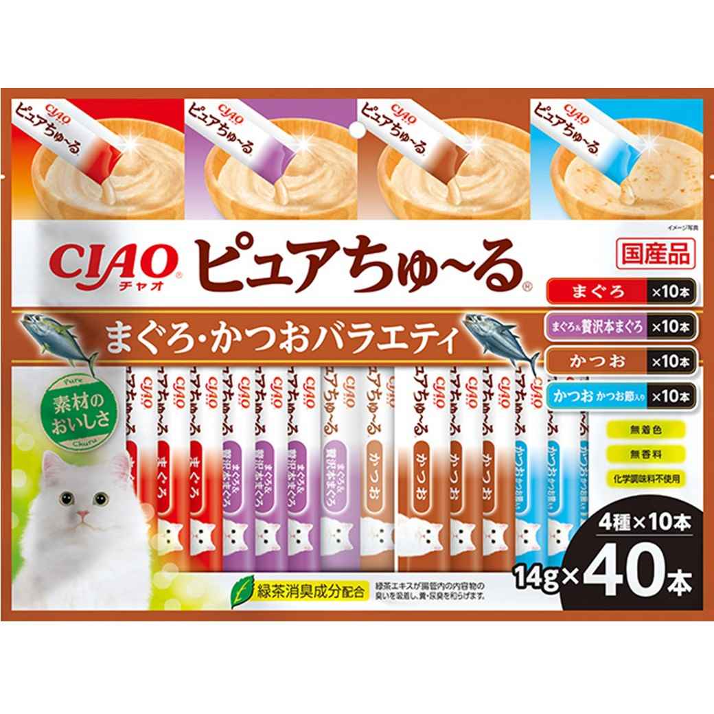 CIAO　ピュアちゅーる　まぐろ・かつおバラエティ 14g×40P