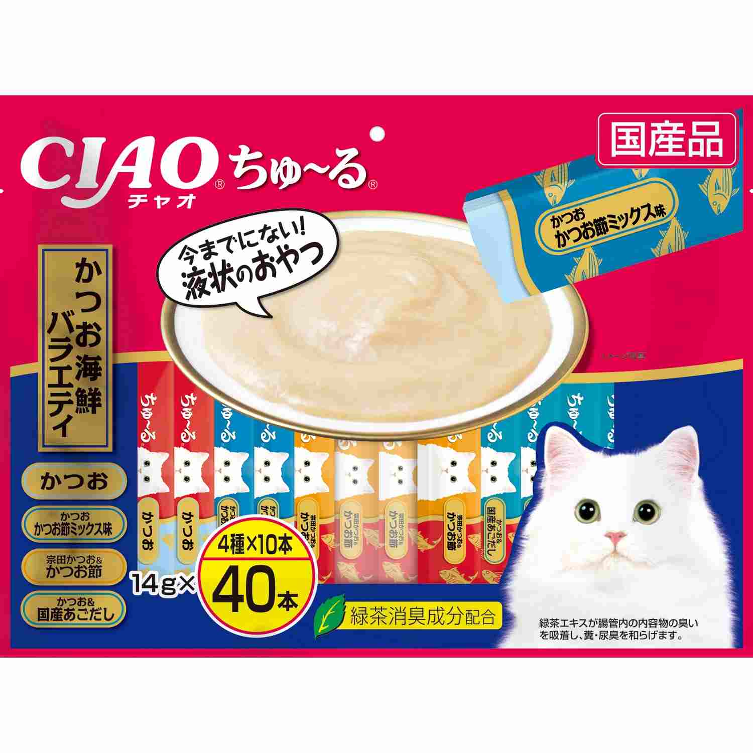 CIAO ちゅ～る かつお海鮮バラエティ 14g×40本