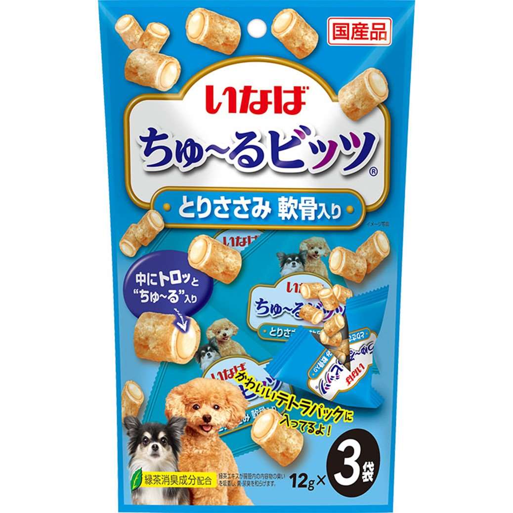 ちゅ～るビッツ とりささみ　軟骨入り 12g×3袋