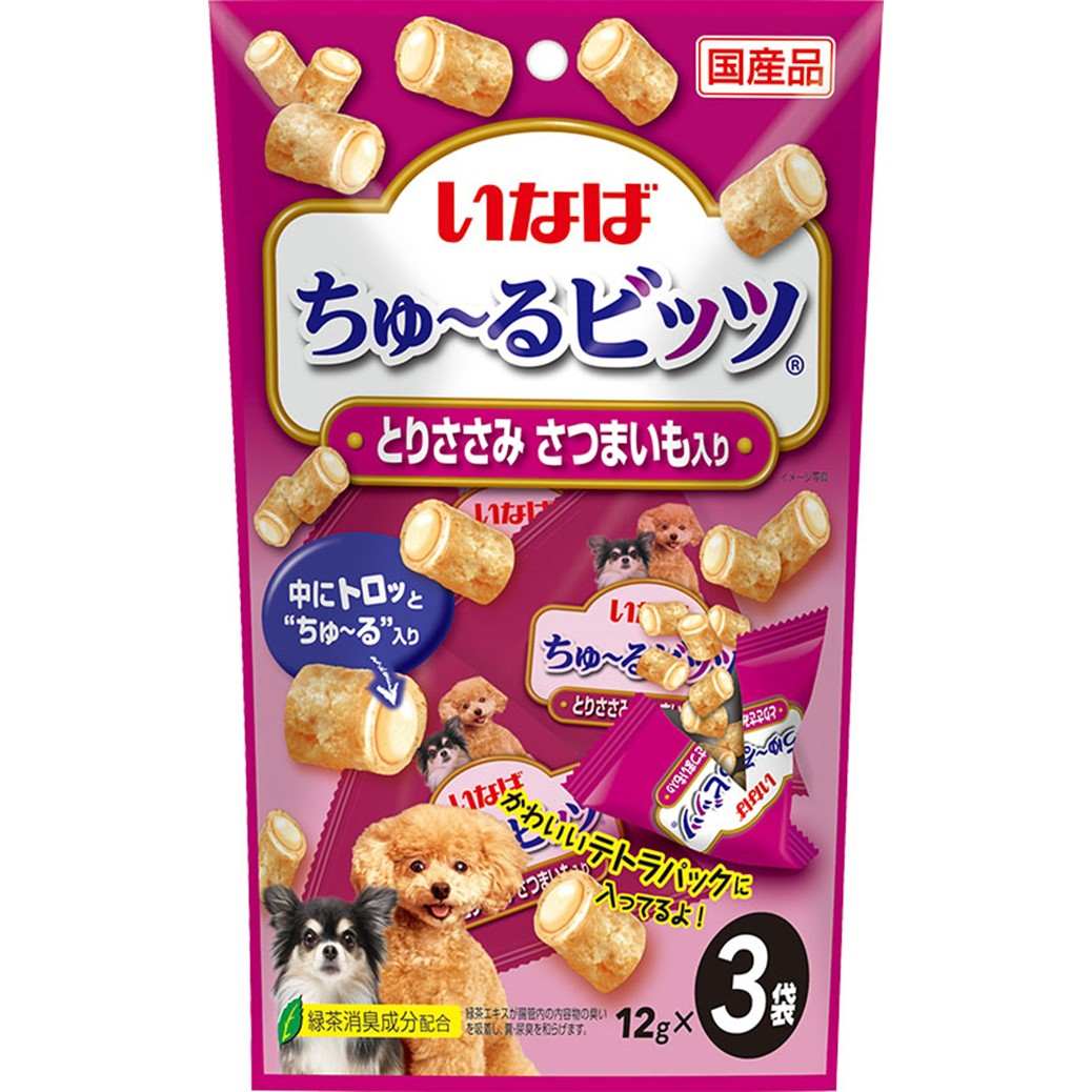 ちゅ～るビッツ とりささみ　さつまいも入り 12g×3袋