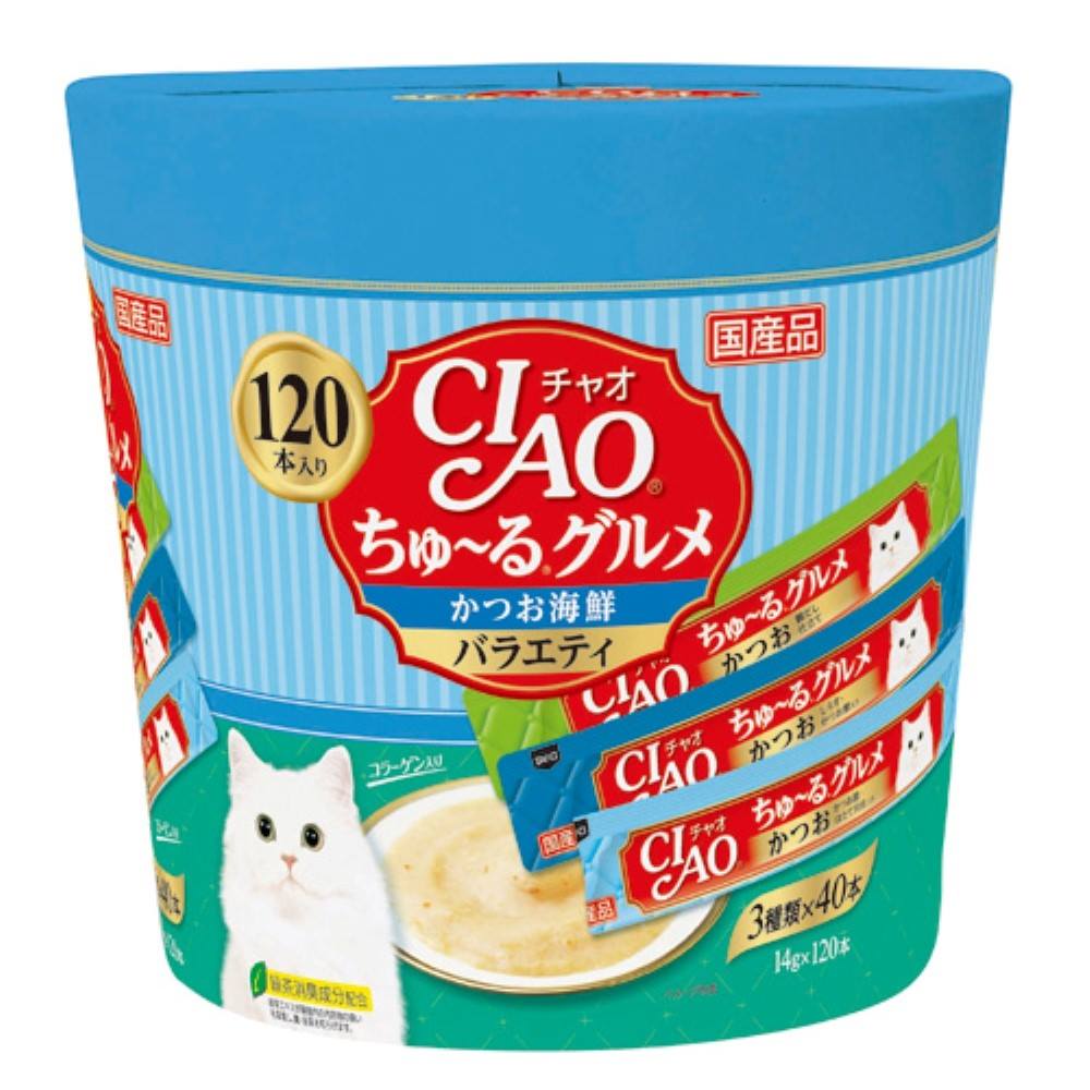 CIAO ちゅ～るグルメ 120本 かつお海鮮バラエティ 14g×120本