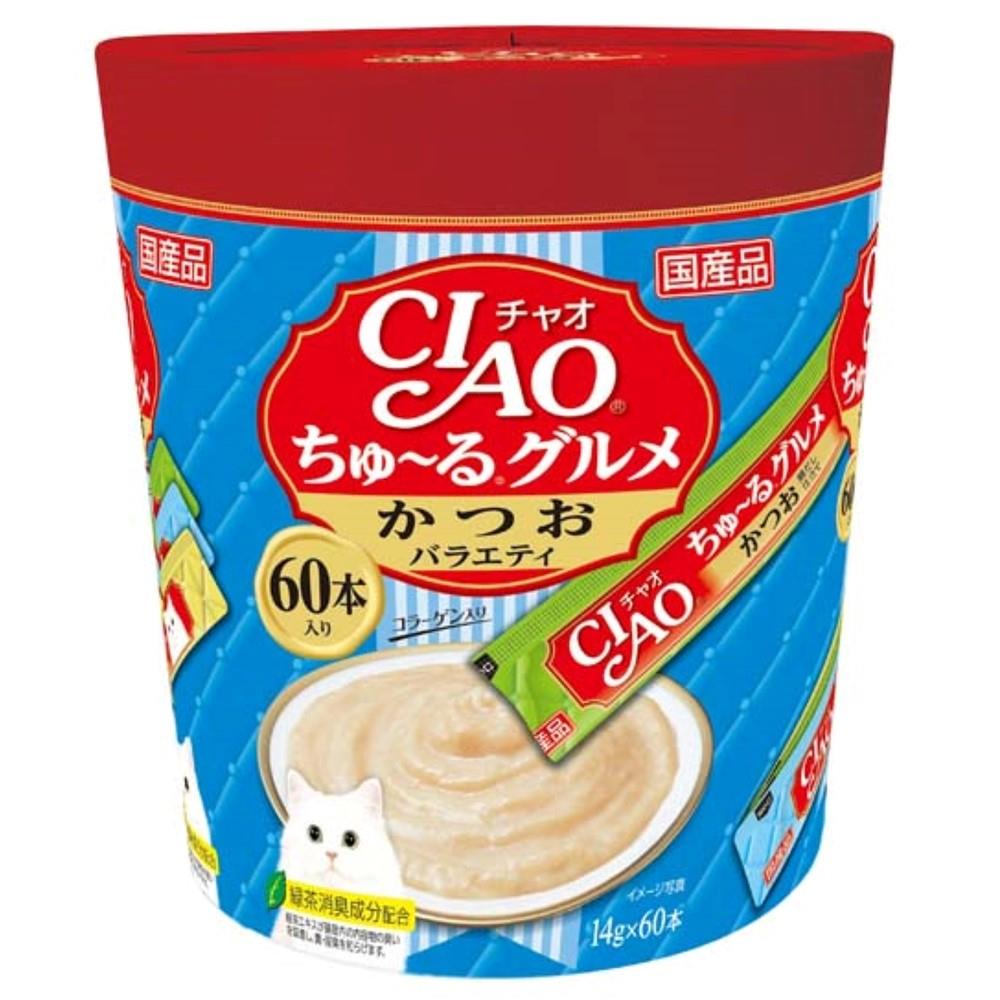 CIAO ちゅ～るグルメ 60本 かつおバラエティ 14g×60本