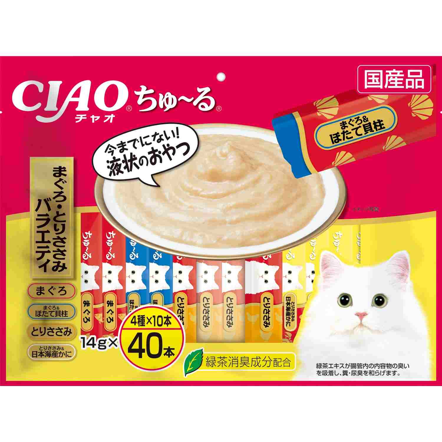 CIAO ちゅ～る まぐろ・とりささみバラエティ 14g×40本