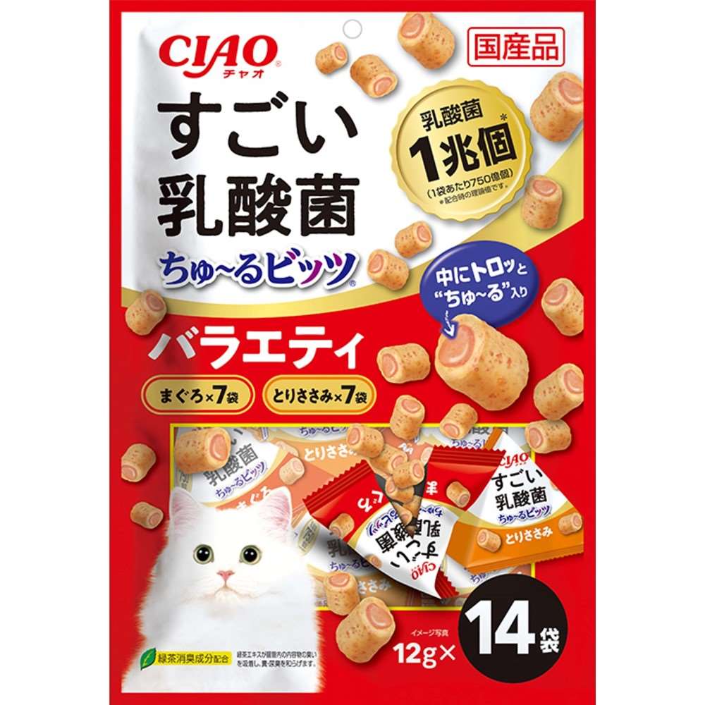 CIAO すごい乳酸菌 ちゅ～るビッツ バラエティ 12g×14袋
