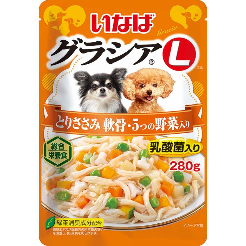 グラシアL とりささみ　軟骨・5つの野菜入り 280g