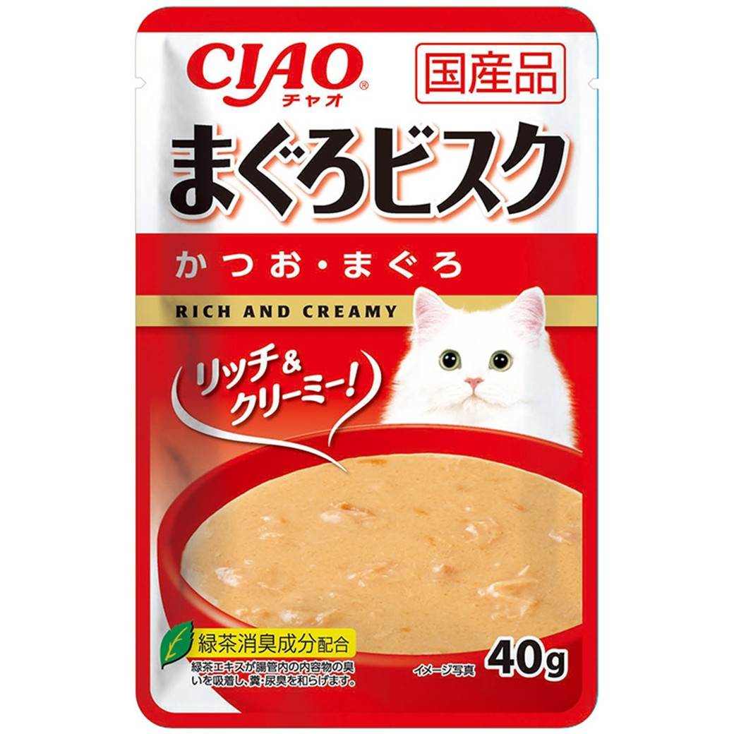 【9月30日終売予定】CIAO　まぐろビスク　かつお・まぐろ 40g