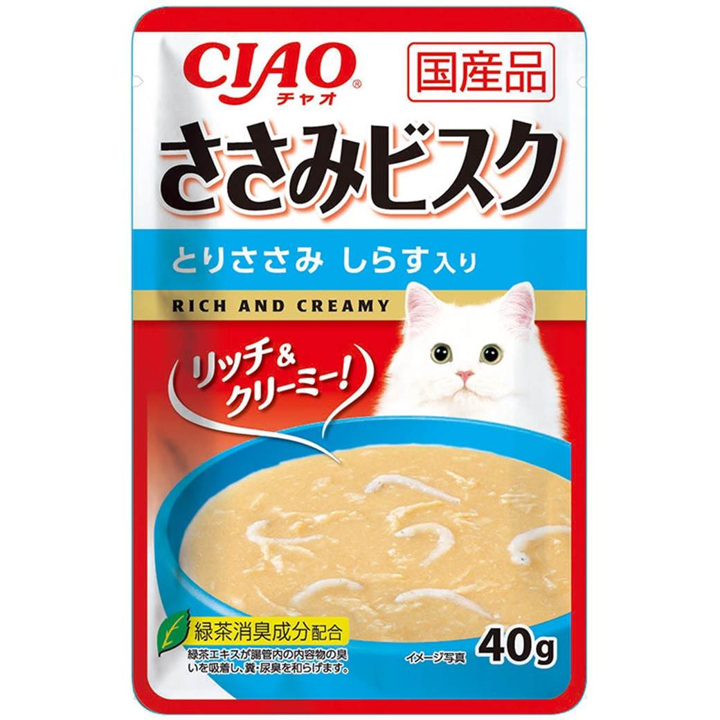 【9月30日終売予定】CIAO ささみビスク とりささみ しらす入り 40g