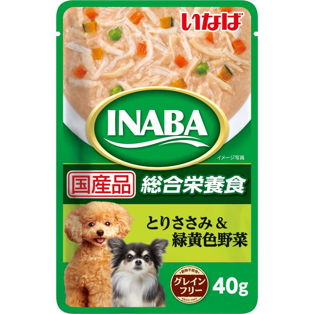INABAパウチ とりささみ＆緑黄色野菜 40g