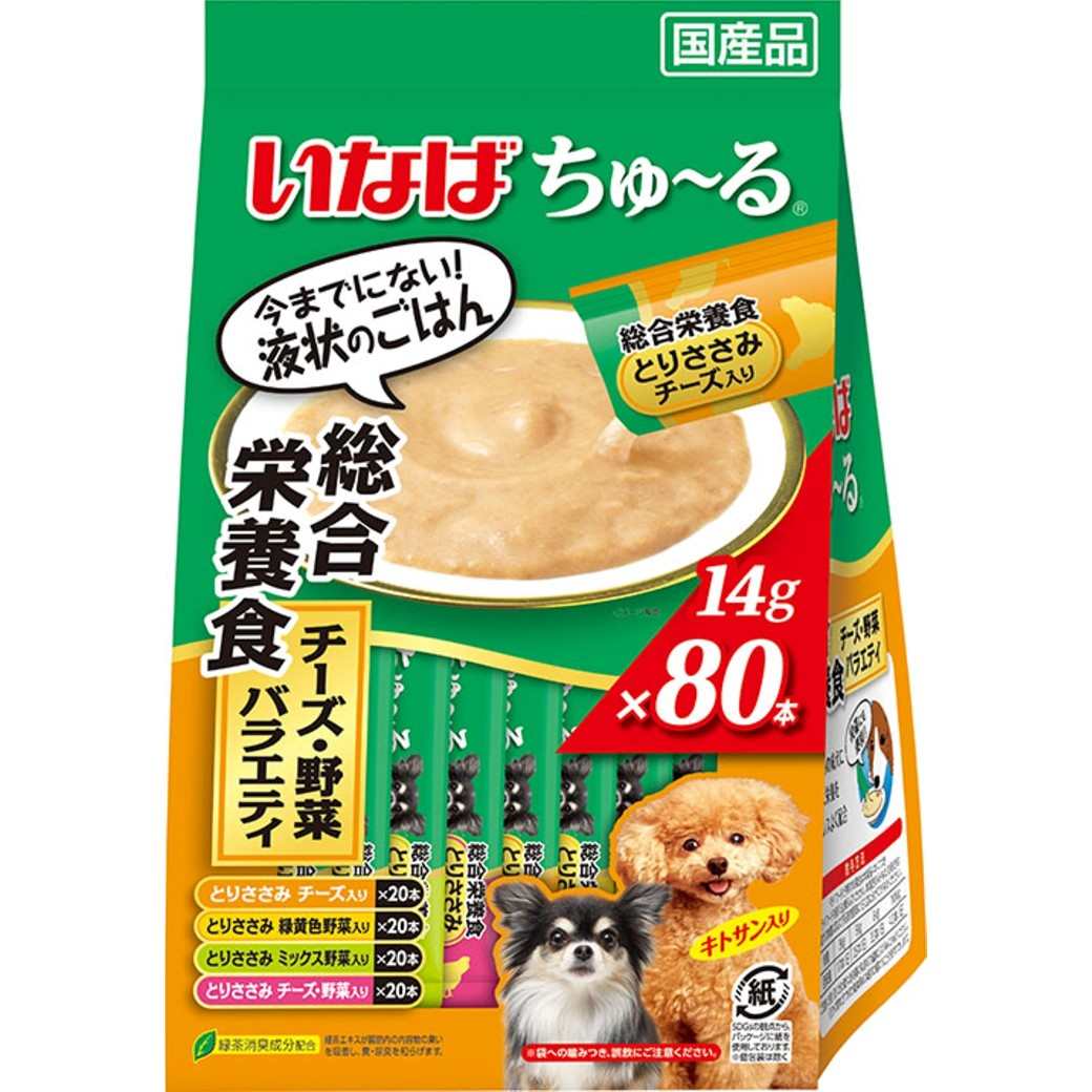 いなば ちゅ～る チーズ・野菜バラエティ 14g×80本