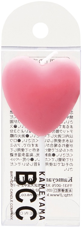 アルファベット キャンドル パステル ハート ピンク/レッド （ ピンク ）