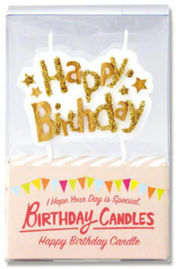 バースデーケーキ キャンドル ゴールド/フキダシ （ ゴールド ）