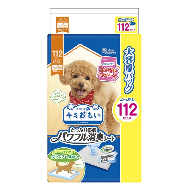 キミおもい たっぷり吸収 パワフル消臭シート レギュラー 112枚