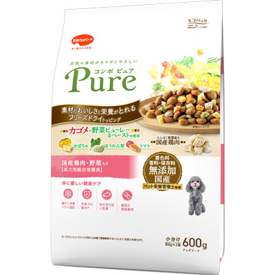 コンボ ピュア ドッグ 国産鶏肉・野菜入り 600g