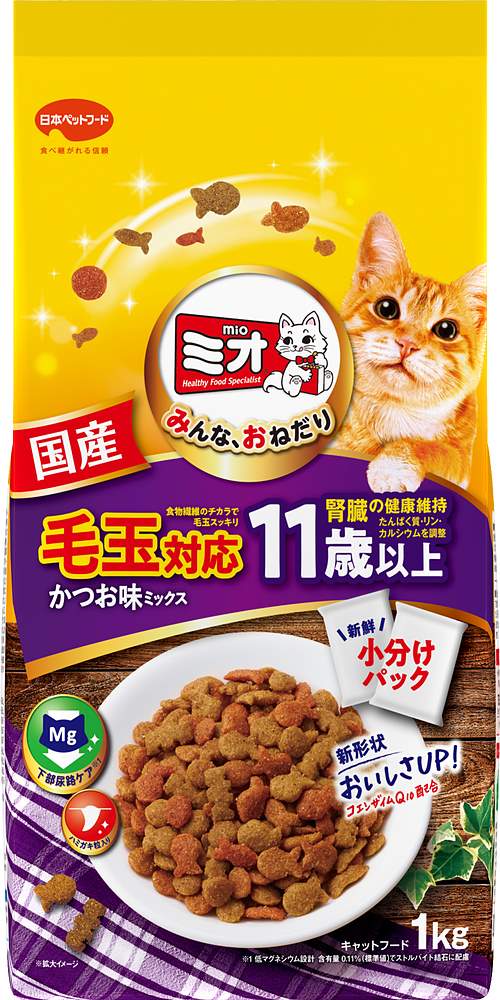 ミオドライミックス毛玉対応11歳以上かつお味1kg