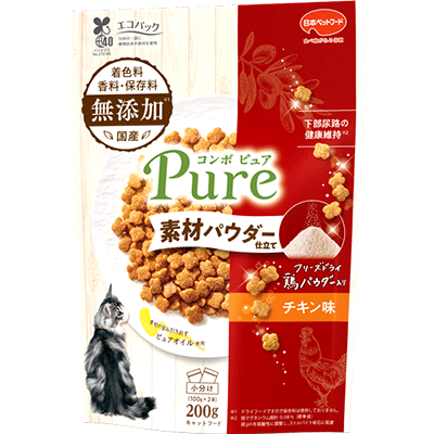 コンボ ピュア キャット チキン味・鶏パウダー仕立て200g